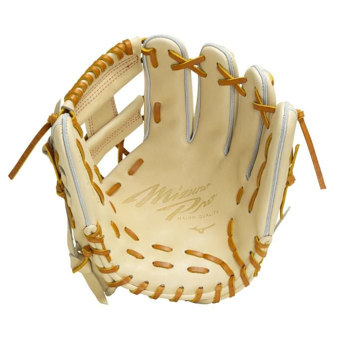 ミズノプロ MizunoPro 内野手グローブ 軟式用グラブ ブラック サイズ9 大人用 1AJGR30003 - 刺繍対応