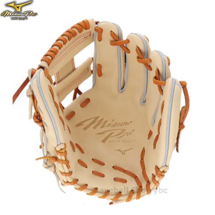 ミズノプロ MizunoPro 内野手用グローブ 軟式用グラブ ブロンド サイズ9 大人用 1AJGR31103 - 刺繍対応