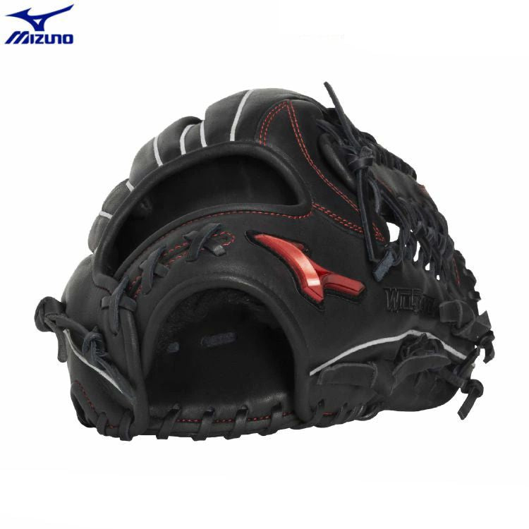 ミズノ Mizuno 外野手用グローブ 軟式用グラブ ブラック サイズ14 大人用 1AJGR34607- 刺繍対応