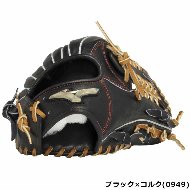 ミズノ Mizuno グローバルエリート ゴールデンエイジ グローブ ブラック×コルク 外野手用グラブ サイズ13 中学生硬式 1AJGA32007 - 刺繍対応
