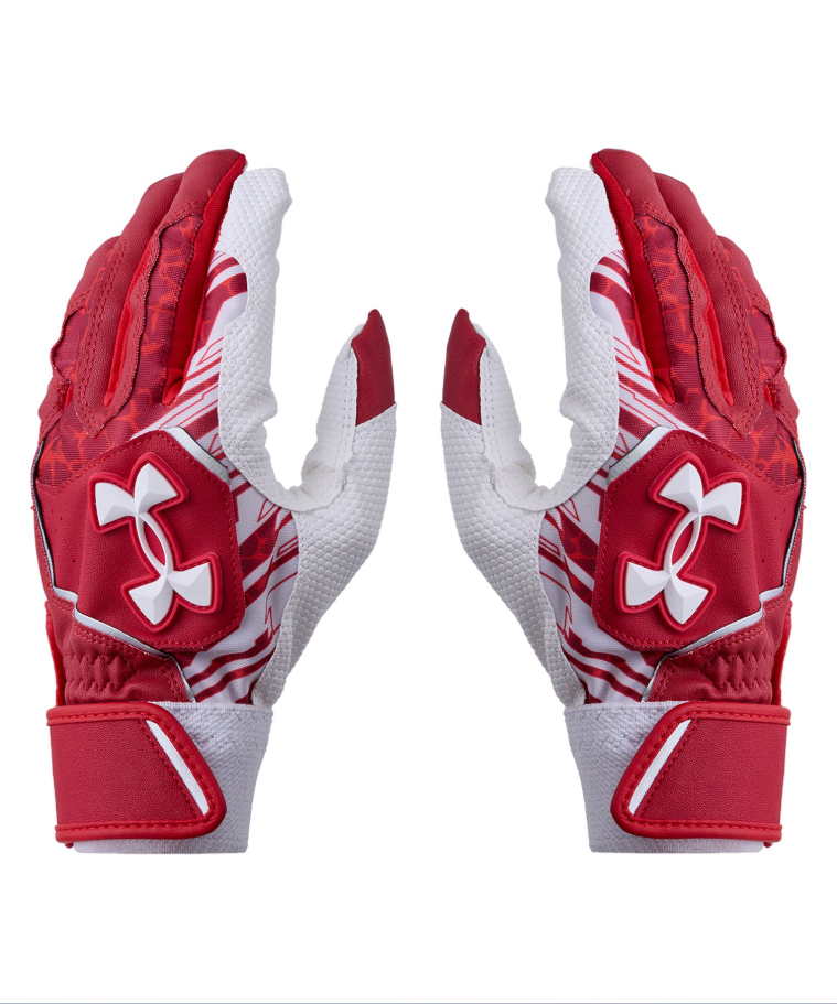アンダーアーマー UNDER ARMOUR バッティンググローブ Red×White ジュニア 6001317 -刺繍対応
