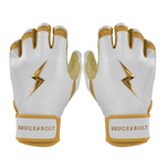 BRUCE BOLT ブルースボルト バッティンググローブ ショートカフ - White/Gold