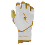 BRUCE BOLT ブルースボルト バッティンググローブ ショートカフ - White/Gold