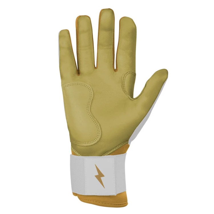 BRUCE BOLT ブルースボルト バッティンググローブ ショートカフ - White/Gold