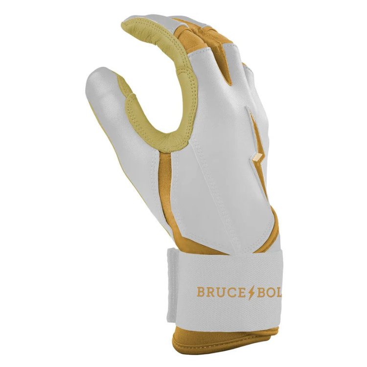 BRUCE BOLT ブルースボルト バッティンググローブ ショートカフ - White/Gold