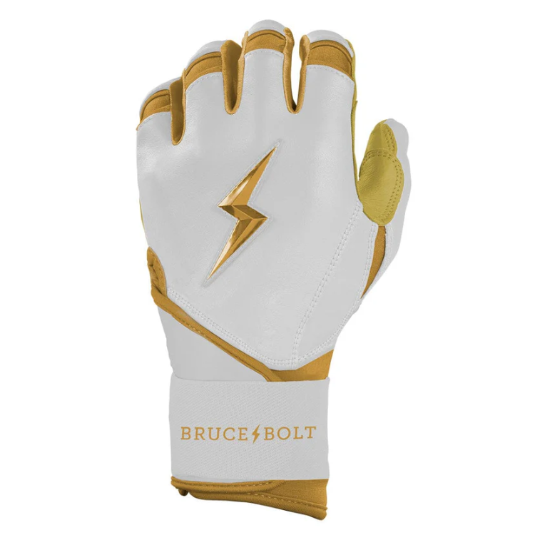 BRUCE BOLT ブルースボルト バッティンググローブ ショートカフ - White/Gold
