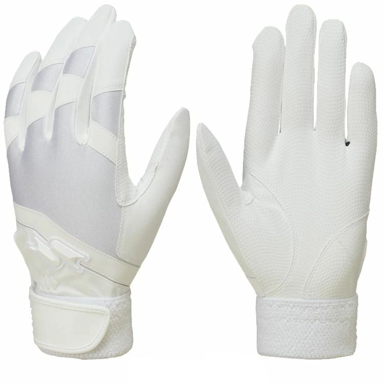 エスエスケイ SSK バッティンググローブ ホワイト 一般 高校野球対応 BG3026WF -刺繍対応