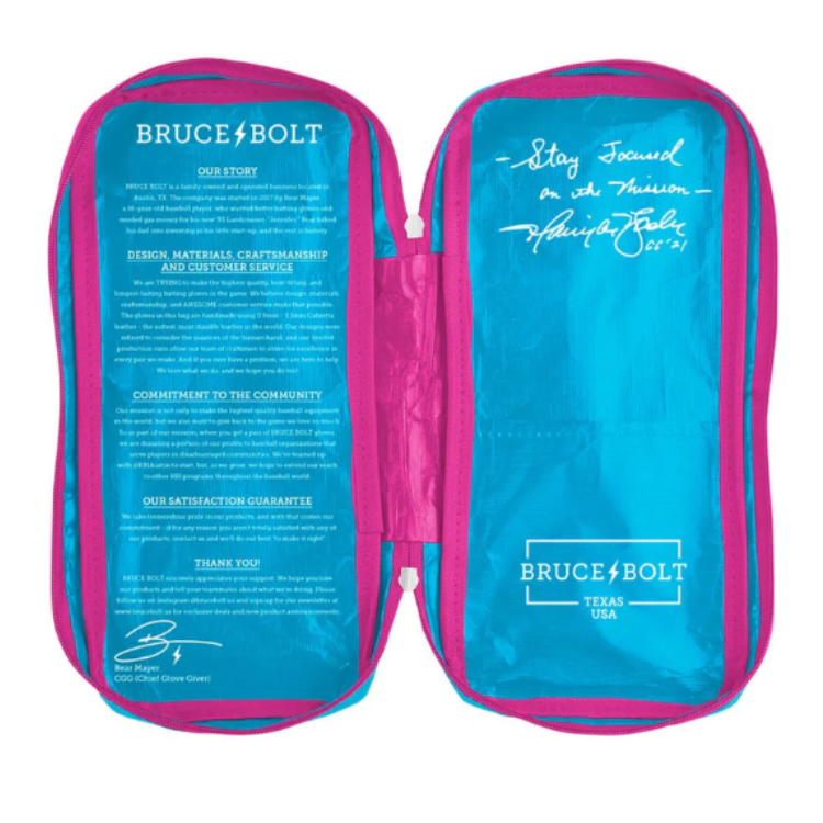 BRUCE BOLT ブルースボルト バッティンググローブ ロングカフ - Blue/Pink