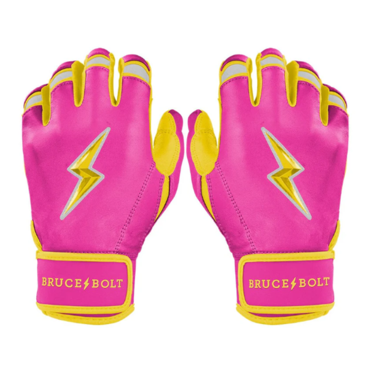 BRUCE BOLT ブルースボルト バッティンググローブ ショートカフ - Pink/Yellow