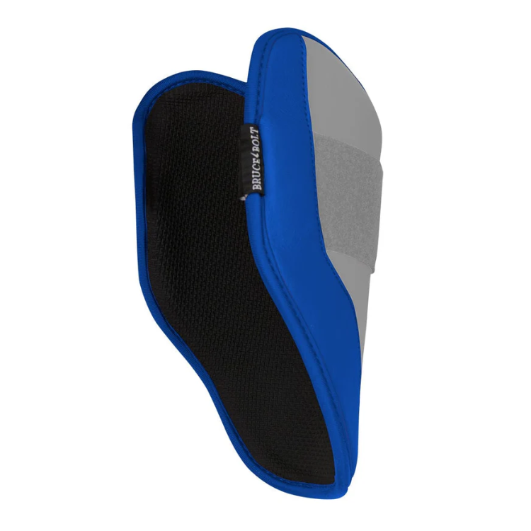 BRUCE BOLT ブルースボルト エルボーガード 硬式軟式兼用 シングルベルト - Grey/Royal Blue
