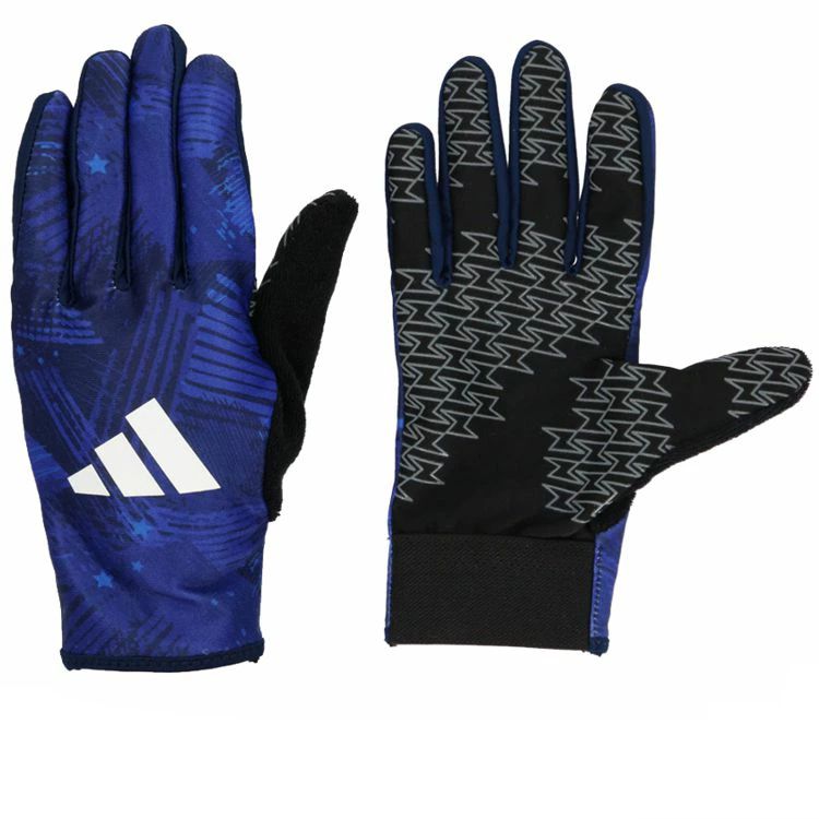 アディダス adidas ウォームアップグローブ ネイビー×ホワイト 一般  LBG802 -マーキング加工対応