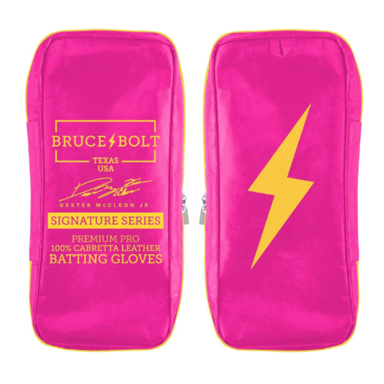 BRUCE BOLT ブルースボルト バッティンググローブ ショートカフ - Pink/Yellow