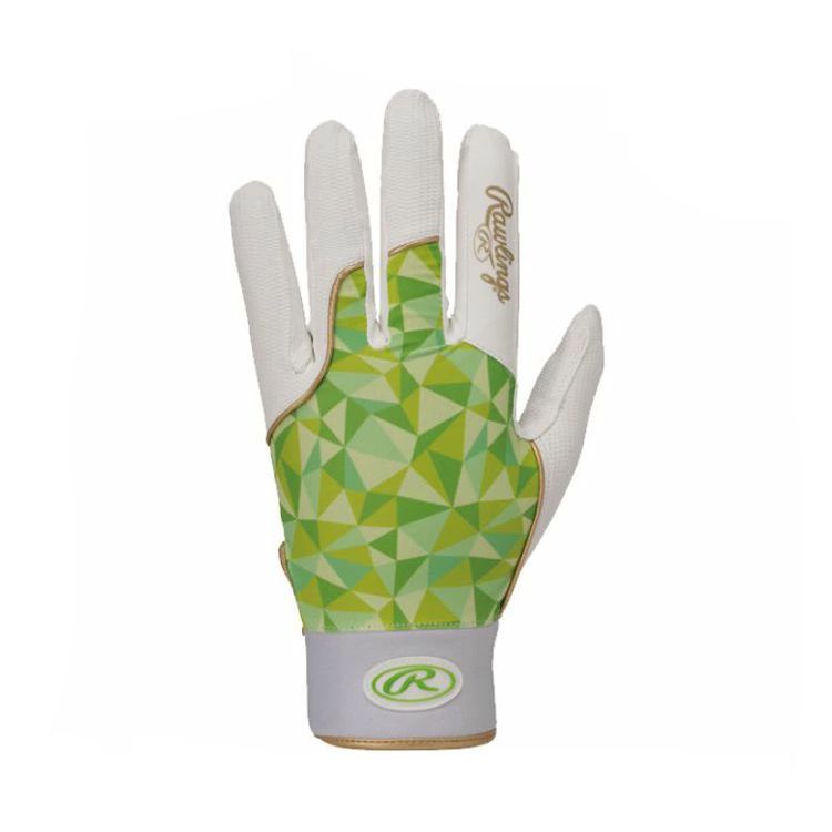 ローリングス Rawlings 守備手袋 ホワイト×Lグリーン 左投げ用 一般 ジュニア EFG25S01 -刺繍対応