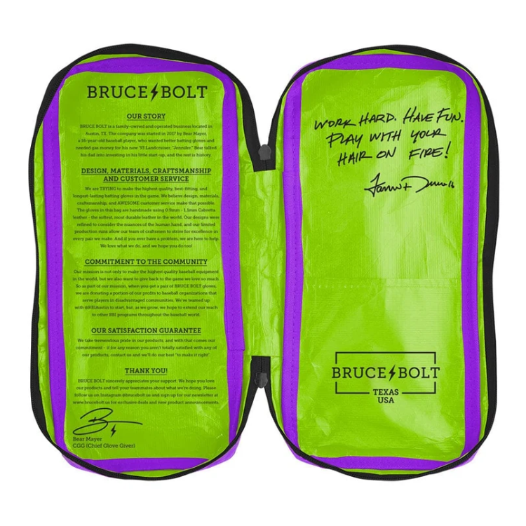 BRUCE BOLT ブルースボルト バッティンググローブ ロングカフ - Duran Purple