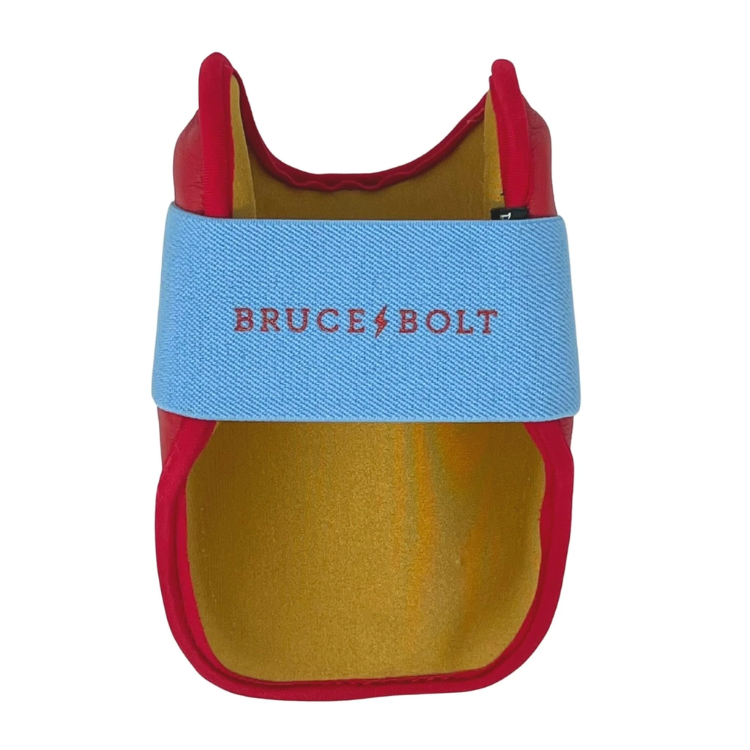 BRUCE BOLT ブルースボルト エルボーガード 硬式軟式兼用 シングルベルト - Baby Blue/Red
