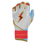 BRUCE BOLT ブルースボルト バッティンググローブ ロングカフ - White/Red/Gold
