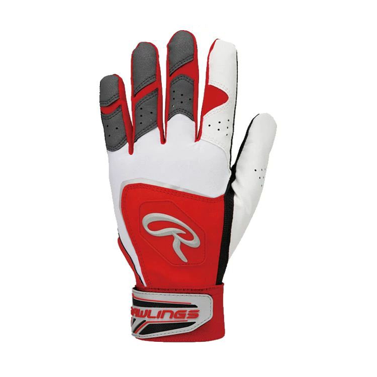 ローリングス Rawlings バッティンググローブ ホワイト×レッド 一般 EBG26S01 -刺繍対応