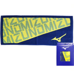 ミズノ MIZUNO フェイスタオル ブルー×イエロー 32JYD102 -刺繍対応