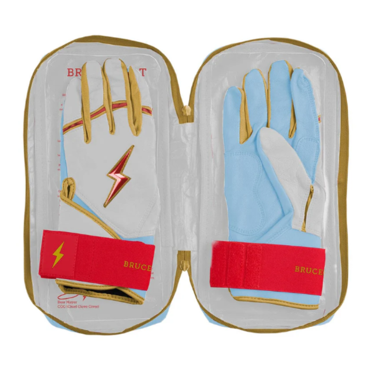 BRUCE BOLT ブルースボルト バッティンググローブ ロングカフ - White/Red/Gold