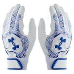 アンダーアーマー UNDER ARMOUR バッティンググローブ White×TeamRoyal 一般 6001310 -刺繍対応