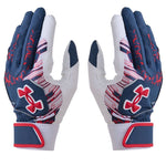 アンダーアーマー UNDER ARMOUR バッティンググローブ Midnight Navy×White×Red 一般 6001310 -刺繍対応