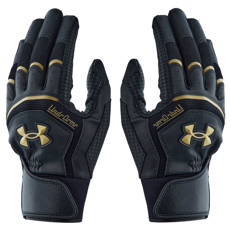 アンダーアーマー UNDER ARMOUR バッティンググローブ Black×Black 一般 6001314 -刺繍対応