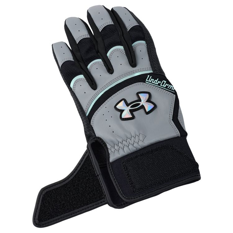 アンダーアーマー UNDER ARMOUR バッティンググローブ Silver×Black×Iridescent 一般 6001314 -刺繍対応
