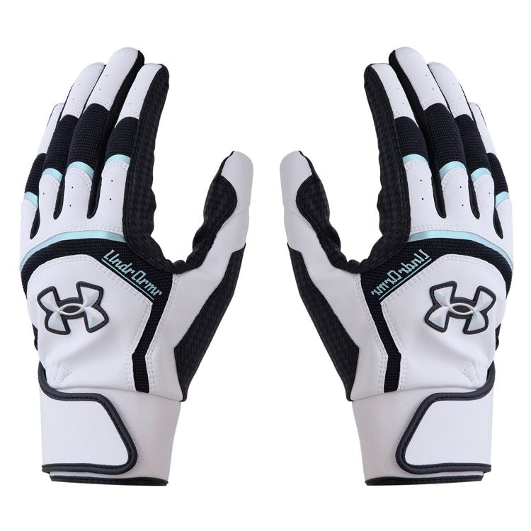 アンダーアーマー UNDER ARMOUR バッティンググローブ White×Black×Iridescent 一般 6001314 -刺繍対応