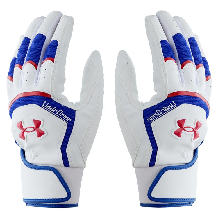 アンダーアーマー UNDER ARMOUR バッティンググローブ White×Team Royal 一般 6001314 -刺繍対応