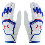 アンダーアーマー UNDER ARMOUR バッティンググローブ White×Team Royal 一般 6001314 -刺繍対応