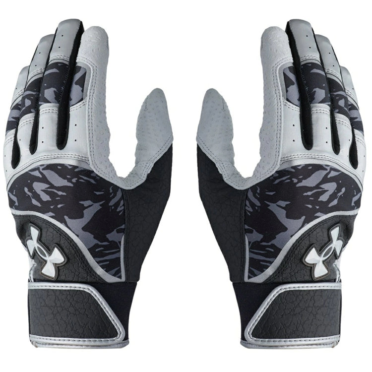 アンダーアーマー UNDER ARMOUR バッティンググローブ Black×Metallic Silver 一般 6012834 -刺繍対応