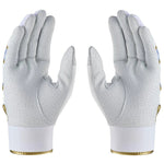 アンダーアーマー UNDER ARMOUR バッティンググローブ White×Metallic Gold 一般 6012834 -刺繍対応