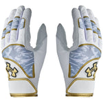 アンダーアーマー UNDER ARMOUR バッティンググローブ White×Metallic Gold 一般 6012834 -刺繍対応
