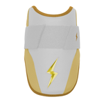 BRUCE BOLT ブルースボルト エルボーガード 硬式軟式兼用 シングルベルト - White/Gold