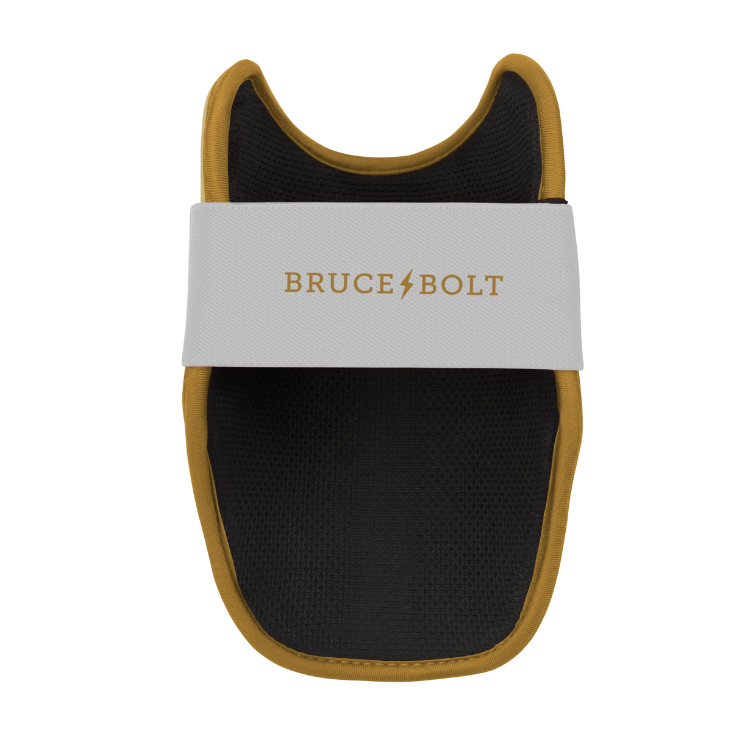 BRUCE BOLT ブルースボルト エルボーガード 硬式軟式兼用 シングルベルト - White/Gold