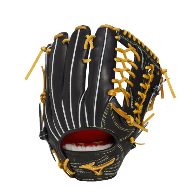 ミズノプロ mizunopro 外野手用グローブ 硬式用グラブ ブラック×コルク サイズ18N 大人用 1AJGH35207 - 刺繍対応