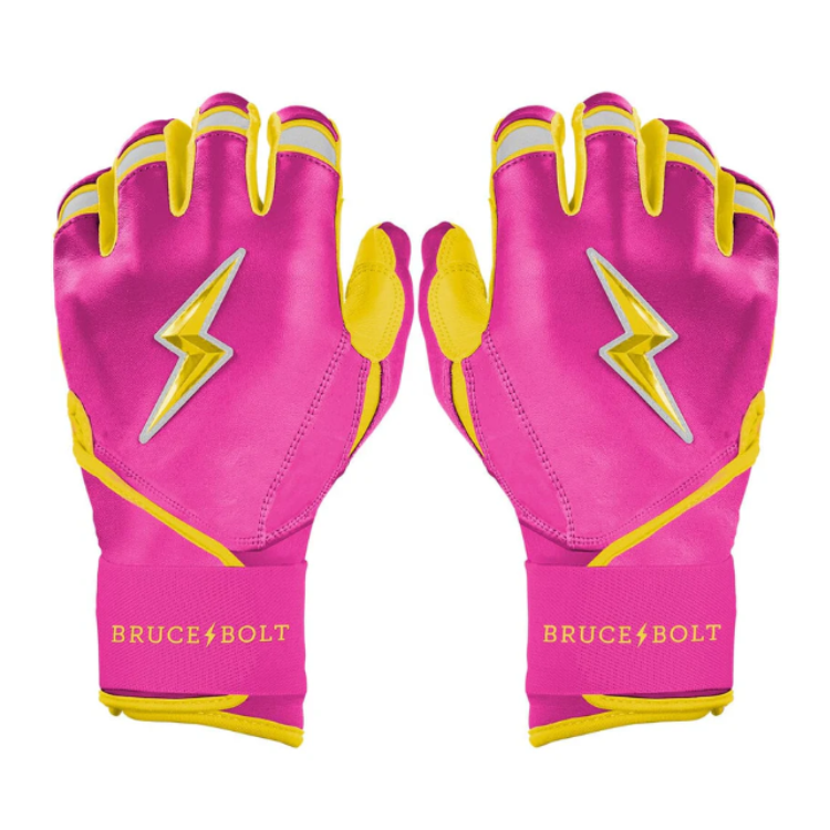 BRUCE BOLT ブルースボルト バッティンググローブ ロングカフ - Pink/Yellow