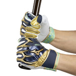 ミズノプロ MizunoPro バッティンググローブ ネイビー×ゴールド×ライム 一般 1EJEA556 -刺繍対応