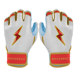 BRUCE BOLT ブルースボルト バッティンググローブ ショートカフ - White/Red/Gold