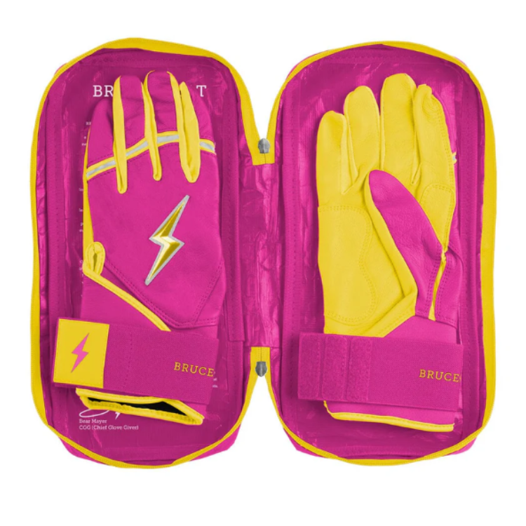 BRUCE BOLT ブルースボルト バッティンググローブ ロングカフ - Pink/Yellow