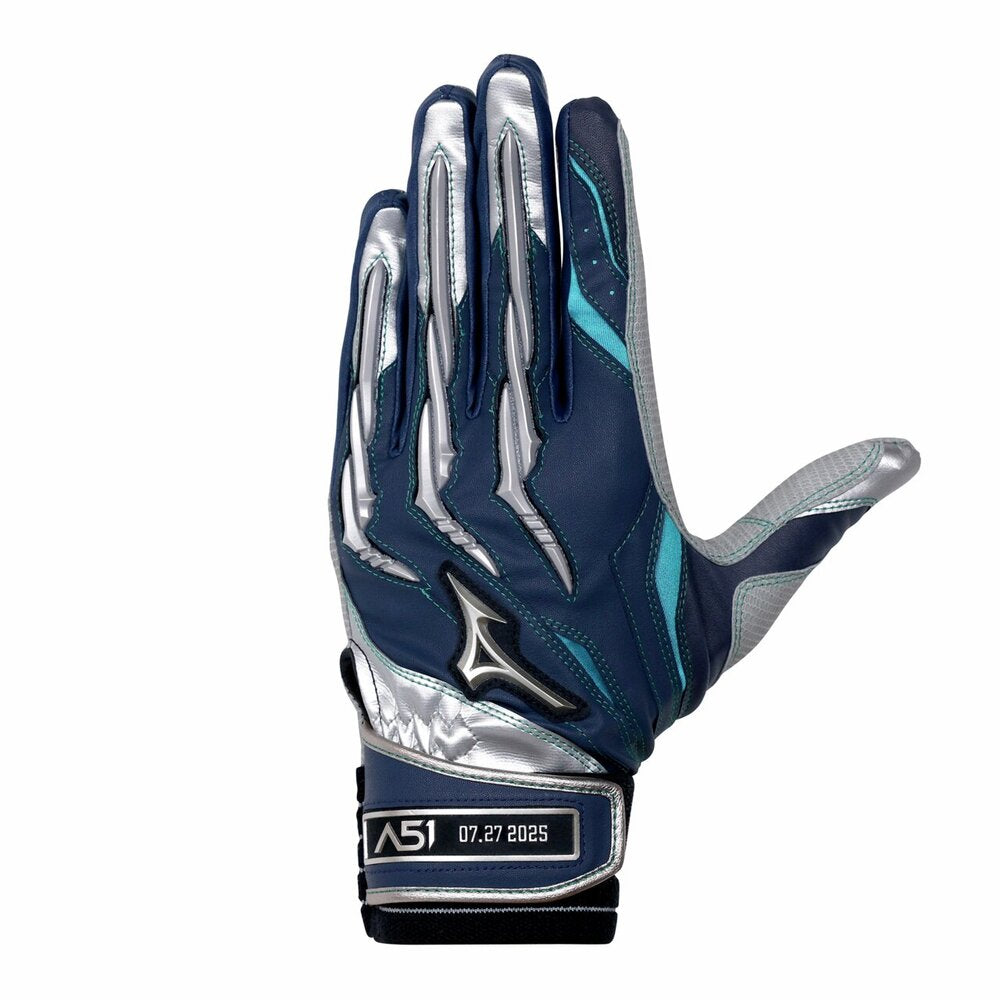 ミズノプロ MizunoPro バッティンググローブ ネイビー×シルバー 一般 1EJEA847